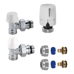 Caleffi Kit Di Riqualificazione Con Valvola Termostatica E Comando Termostatico 1/2" Completo Di Raccordi Ø16