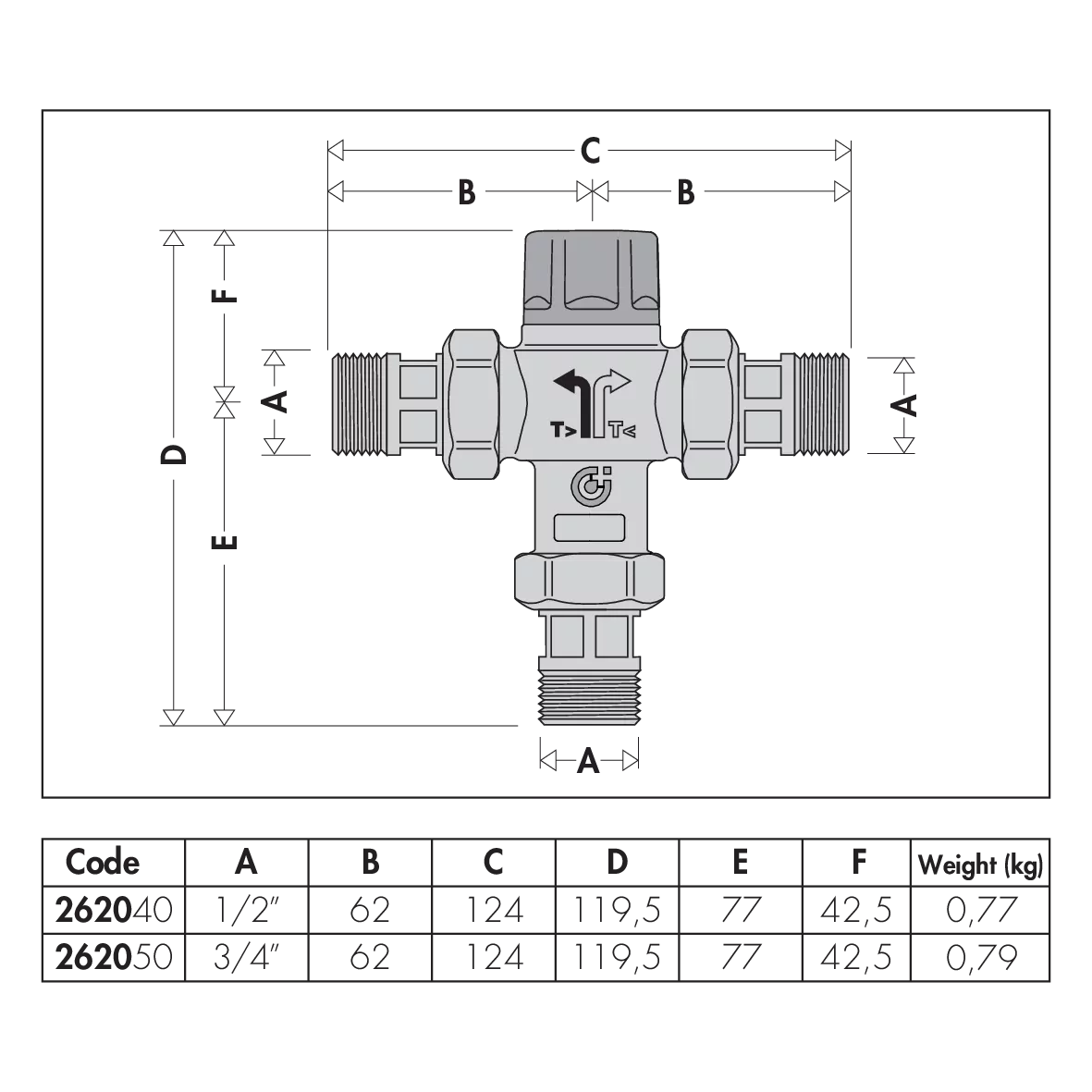 262050.webp Caleffi Deviatrice Termostatica Regolabile Per Impianti Solari 3/4 - immagine 1