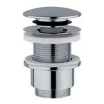 Omp Tea Piletta Clic Clack Con Tappo In Ottone Tonda Cromata Senza Troppo Pieno