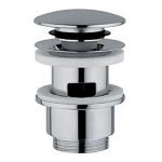 Omp Tea Piletta Clic Clak Con Tappo In Ottone Tonda Cromata Con Troppopieno